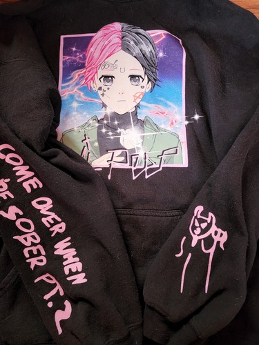 Felpa con cappuccio lil peep - cappuccio,