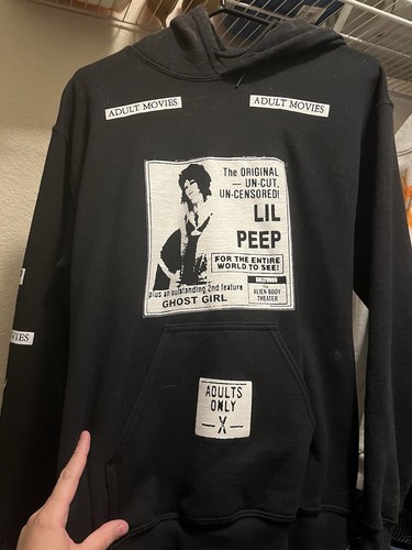 Felpa con cappuccio lil peep - con,